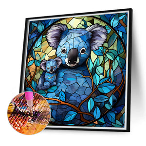 Koala Glass Painting 40*40CM(Canvas) Full Round Drill Diamond Painting