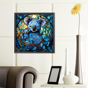 Koala Glass Painting 40*40CM(Canvas) Full Round Drill Diamond Painting