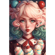 Load image into Gallery viewer, Ice Cream Girl 40*60CM(Picture) Full Round Drill Diamond Painting
