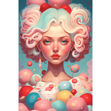 Load image into Gallery viewer, Ice Cream Girl 40*60CM(Picture) Full Round Drill Diamond Painting
