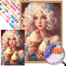 Load image into Gallery viewer, Ice Cream Girl 40*60CM(Picture) Full Round Drill Diamond Painting
