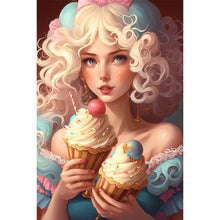 Load image into Gallery viewer, Ice Cream Girl 40*60CM(Picture) Full Round Drill Diamond Painting
