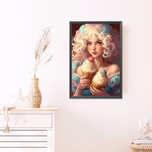 Load image into Gallery viewer, Ice Cream Girl 40*60CM(Picture) Full Round Drill Diamond Painting
