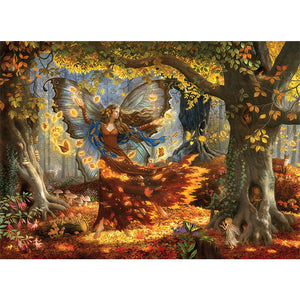 Autumn Fairy 55*40CM(Picture) Full Round Drill Diamond Painting