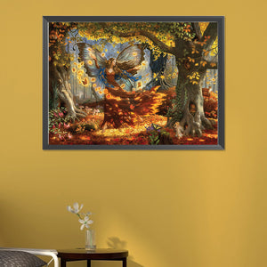 Autumn Fairy 55*40CM(Picture) Full Round Drill Diamond Painting