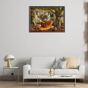 Autumn Fairy 55*40CM(Picture) Full Round Drill Diamond Painting