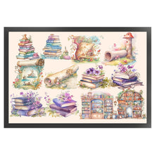 Load image into Gallery viewer, Yishu - Flowers And Book - 90*67CM 11CT 3 Stamped Cross Stitch

