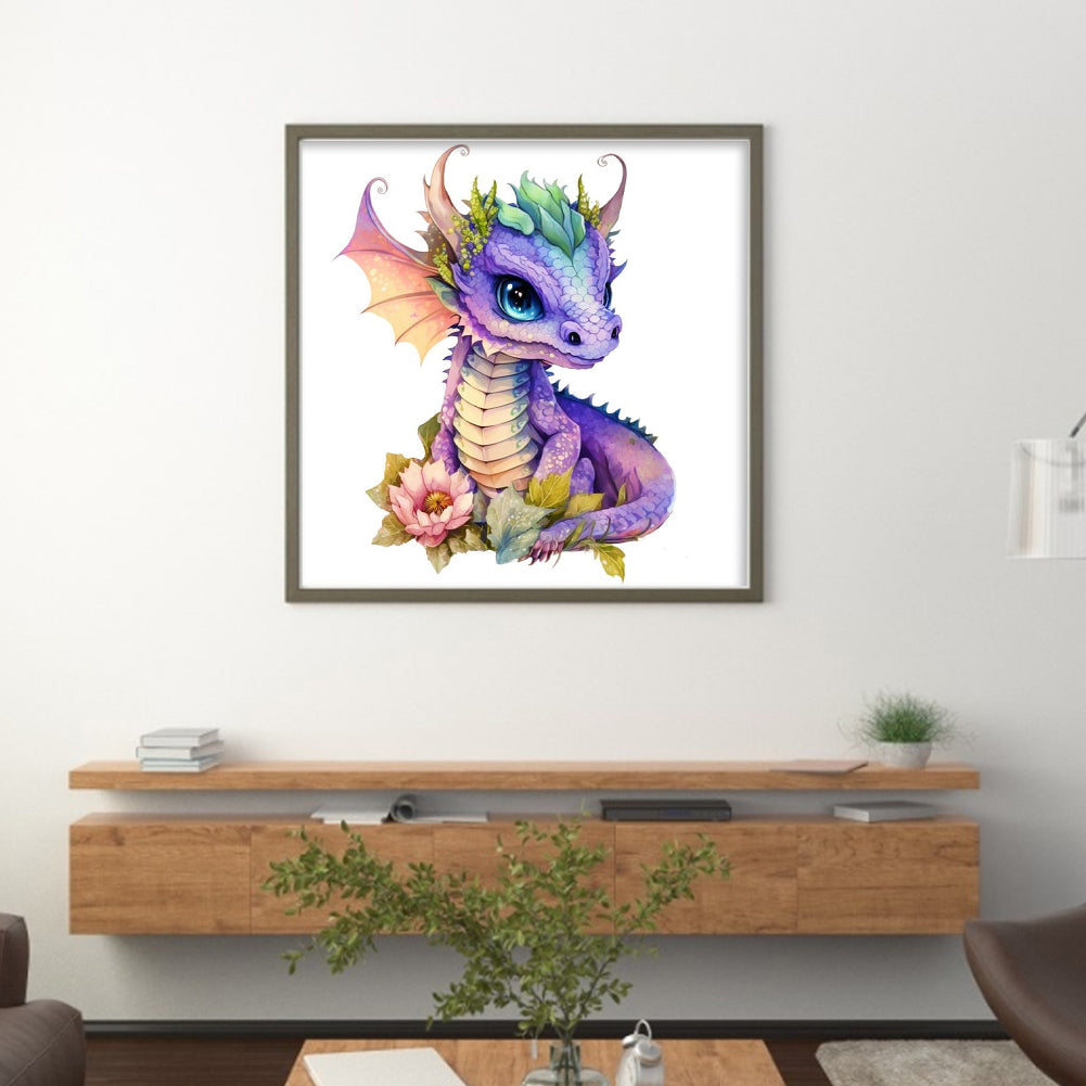 Pterosaur - Full 18CT Stamped Cross Stitch 20x20CM - Huacan