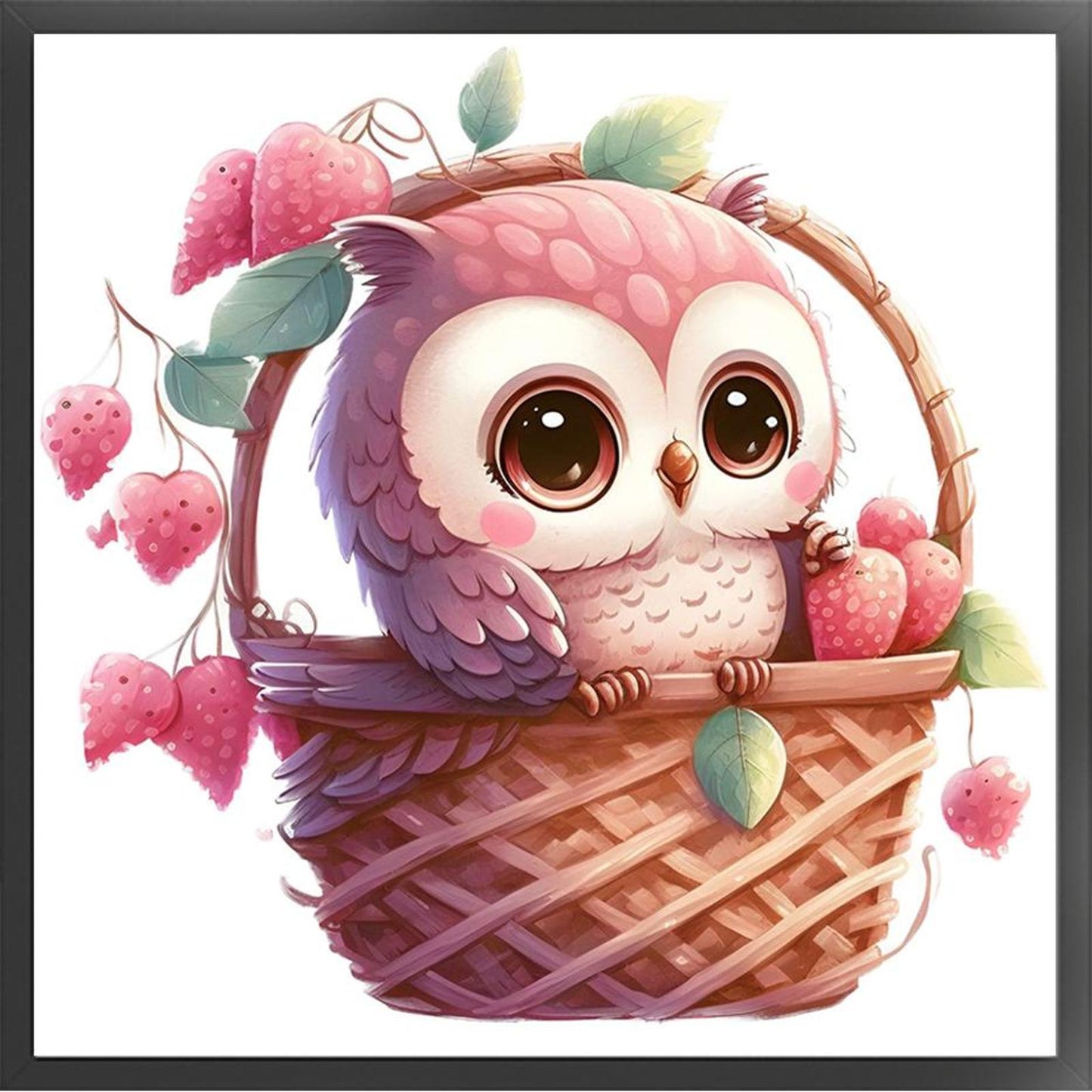 Owl - Full 18CT Stamped Cross Stitch 20x20CM - Huacan