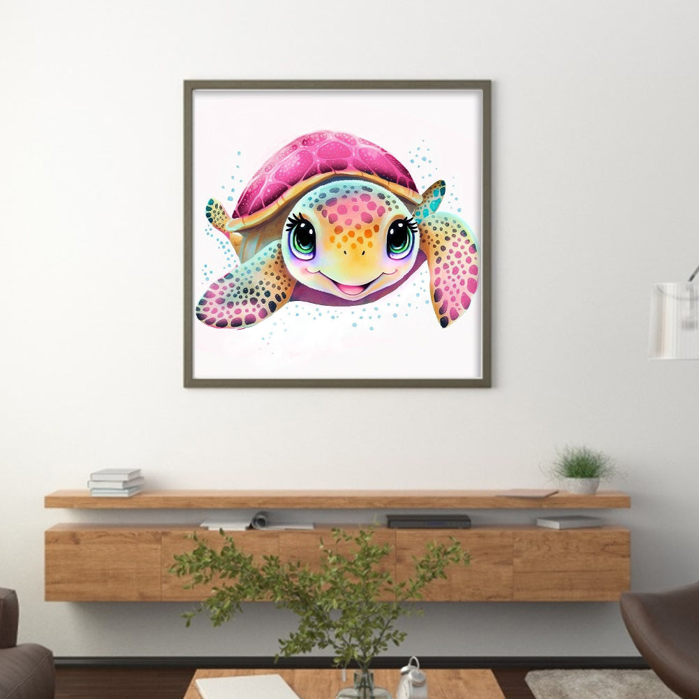 Tortoise - Full 18CT Stamped Cross Stitch 20x20CM - Huacan