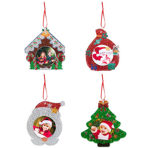 4PCS Photo Frame Christmas Photo Frame Hanging Diamond Painting (1)