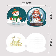 Load image into Gallery viewer, Christmas 12PCS DIY Snowman Crystal Ball Diamond Painting Greeting Card Set for Festivals
