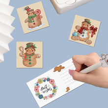 Load image into Gallery viewer, Christmas 5PCS DIY Xmas Gingerbread Man Diamond Painting Greeting Card Set for Festivals
