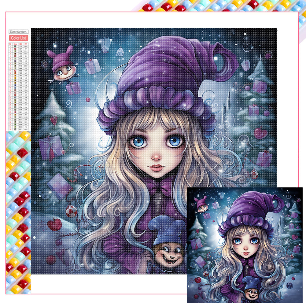 Gift Girl 40*40CM(Picture) Full Square Drill Diamond Painting