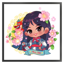 Load image into Gallery viewer, Huancan - Mulan - 50*50CM 9CT 4 Stamped Cross Stitch
