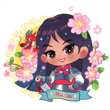 Load image into Gallery viewer, Huancan - Mulan - 50*50CM 9CT 4 Stamped Cross Stitch

