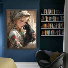 Load image into Gallery viewer, Yishu - Girl And Animals - 50*65CM 11CT 3 Stamped Cross Stitch
