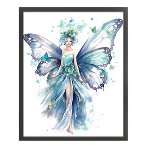 Yishu - Butterfly Girl - 60*70CM 11CT 3 Stamped Cross Stitch