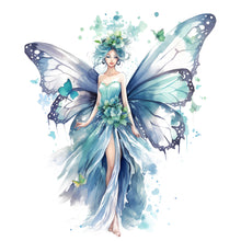 Load image into Gallery viewer, Yishu - Butterfly Girl - 60*70CM 11CT 3 Stamped Cross Stitch
