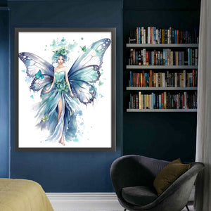 Yishu - Butterfly Girl - 60*70CM 11CT 3 Stamped Cross Stitch