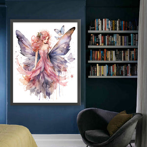 Yishu - Butterfly Girl - 60*70CM 11CT 3 Stamped Cross Stitch