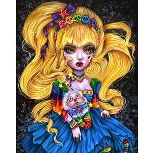 Blonde Girl 40*50CM(Canvas) Full Round Drill Diamond Painting