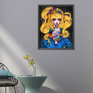 Blonde Girl 40*50CM(Canvas) Full Round Drill Diamond Painting