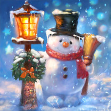 Load image into Gallery viewer, Snowman 50*50CM(Canvas) Full Round Drill Diamond Painting
