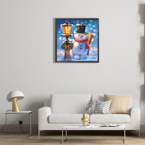 Snowman 50*50CM(Canvas) Full Round Drill Diamond Painting