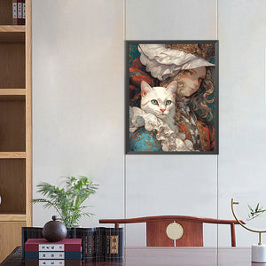 Retro Girl 40*50CM(Picture) Full Round Drill Diamond Painting