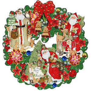 Christmas Wreath 30*30CM(Canvas) Partial Special Shaped Drill Diamond Painting