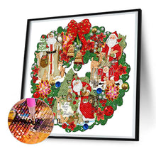 Load image into Gallery viewer, Christmas Wreath 30*30CM(Canvas) Partial Special Shaped Drill Diamond Painting
