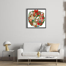 Load image into Gallery viewer, Christmas Wreath 30*30CM(Canvas) Partial Special Shaped Drill Diamond Painting
