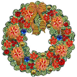 Christmas Wreath 30*30CM(Canvas) Partial Special Shaped Drill Diamond Painting
