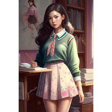 Load image into Gallery viewer, Uniform Girl 40*60CM(Picture) Full Round Drill Diamond Painting
