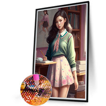 Load image into Gallery viewer, Uniform Girl 40*60CM(Picture) Full Round Drill Diamond Painting

