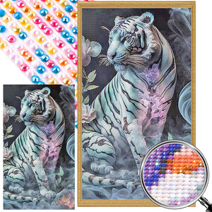 White Tiger 40*70CM(Picture) Full Round Drill Diamond Painting