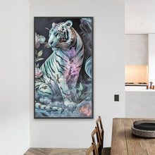 Load image into Gallery viewer, White Tiger 40*70CM(Picture) Full Round Drill Diamond Painting
