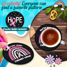 Load image into Gallery viewer, 8PCS Acrylic Round Diamond Painting Coasters Kits (Pink Gnome)

