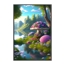 Load image into Gallery viewer, Yishu - Landscape With Mushrooms - 50*75CM 11CT 3 Stamped Cross Stitch
