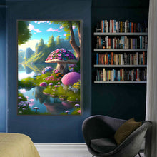 Load image into Gallery viewer, Yishu - Landscape With Mushrooms - 50*75CM 11CT 3 Stamped Cross Stitch
