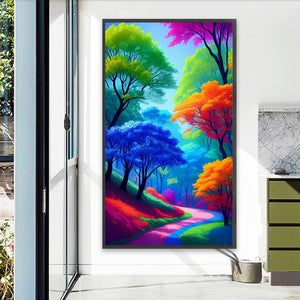 Colorful Forest 40*70CM(Picture) Full Round Drill Diamond Painting