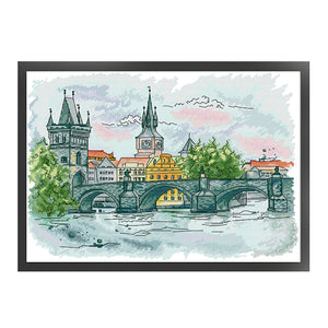 Joy Sunday - Charles Bridge - 44*35CM 14CT 2 Stamped Cross Stitch