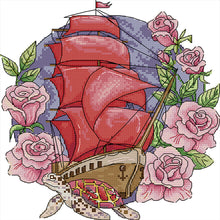 Load image into Gallery viewer, Joy Sunday - Flower Journey - 27*28CM 14CT 2 Stamped Cross Stitch
