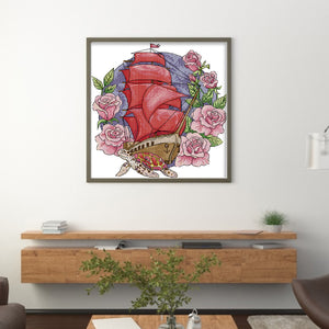 Joy Sunday - Flower Journey - 27*28CM 14CT 2 Stamped Cross Stitch