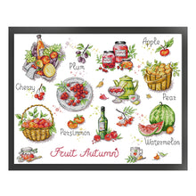 Load image into Gallery viewer, Joy Sunday - Autumn Fruits - 51*43CM 14CT 2 Stamped Cross Stitch
