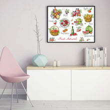Load image into Gallery viewer, Joy Sunday - Autumn Fruits - 51*43CM 14CT 2 Stamped Cross Stitch

