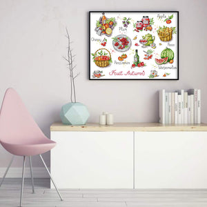 Joy Sunday - Autumn Fruits - 51*43CM 14CT 2 Stamped Cross Stitch