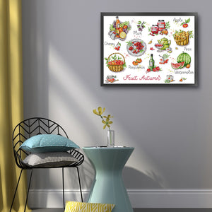 Joy Sunday - Autumn Fruits - 51*43CM 14CT 2 Stamped Cross Stitch