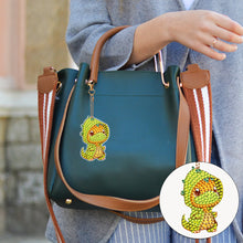 Load image into Gallery viewer, 9PCS Double Sided Full Drill Keyring Forest Dinosaur for Adult Kid Handbag Decor
